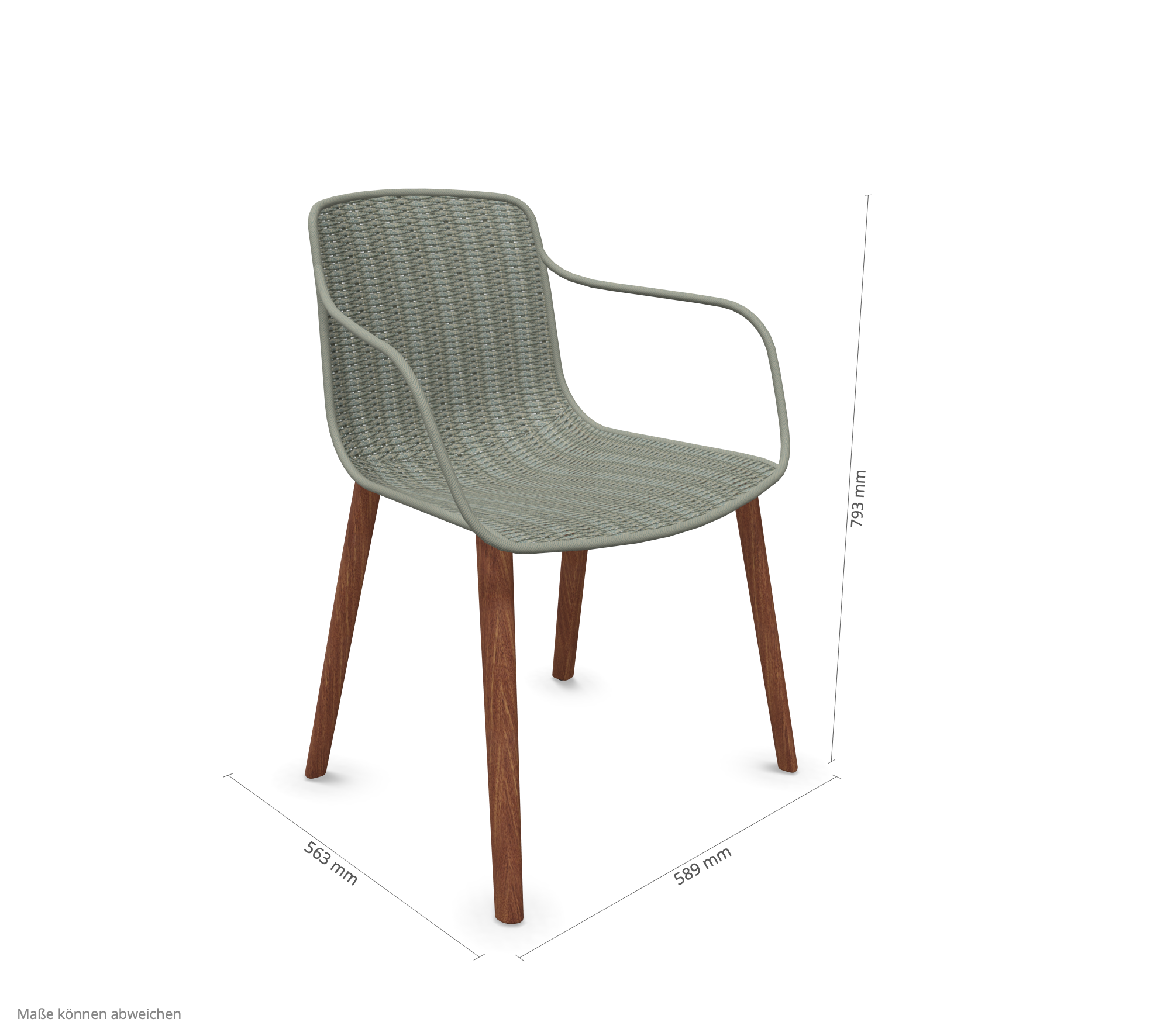 expormim I Lapala Armlehnenstuhl mit Holzbeinen