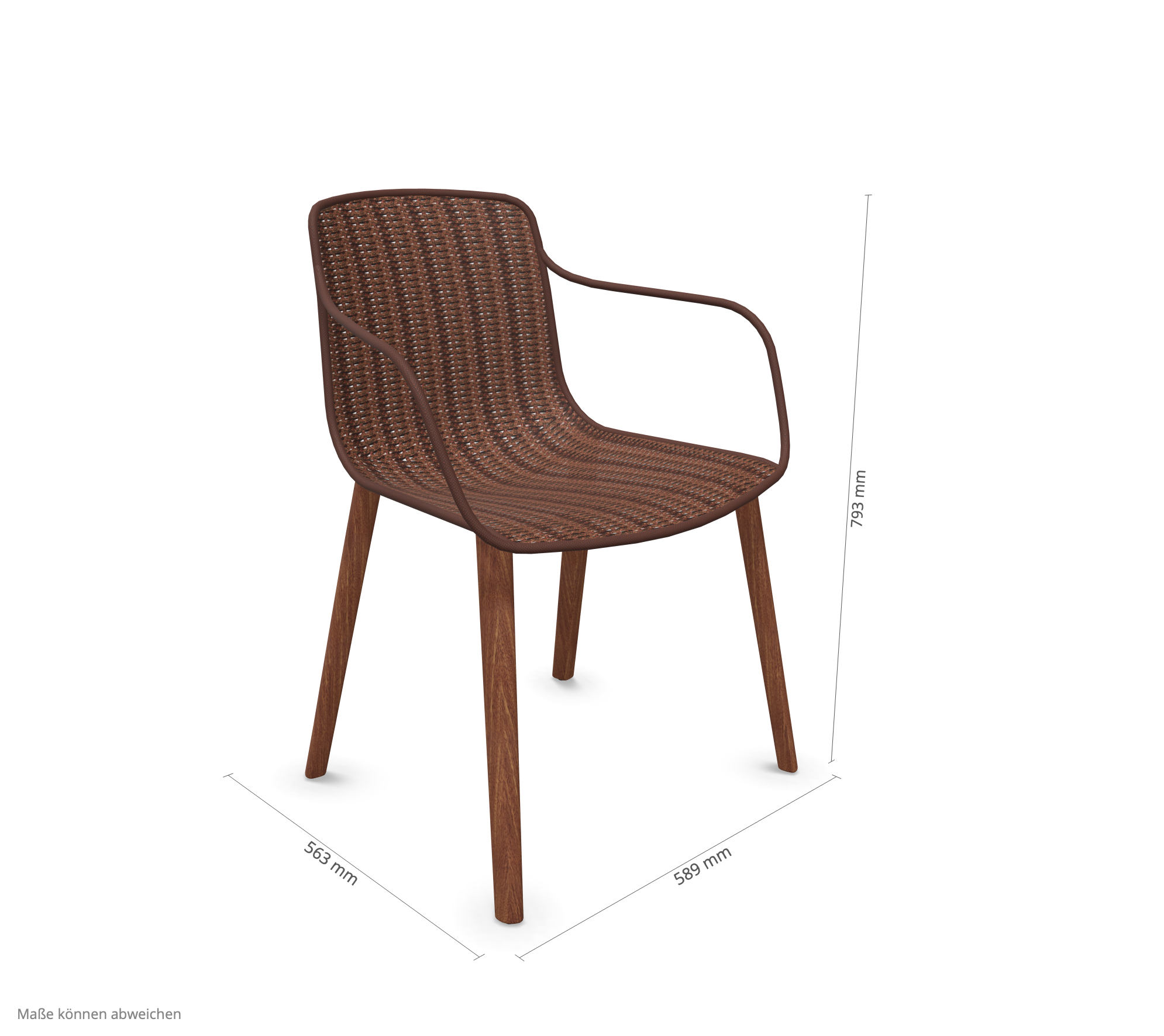 expormim I Lapala Armlehnenstuhl mit Holzbeinen