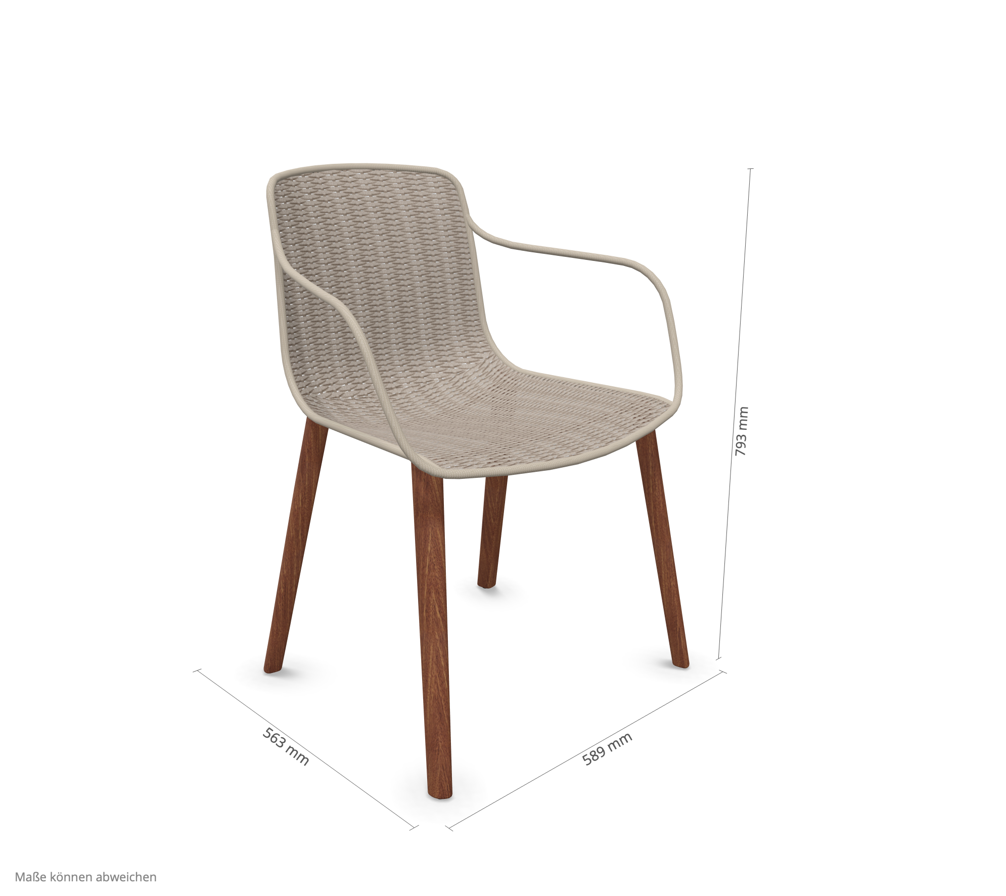 expormim I Lapala Armlehnenstuhl mit Holzbeinen