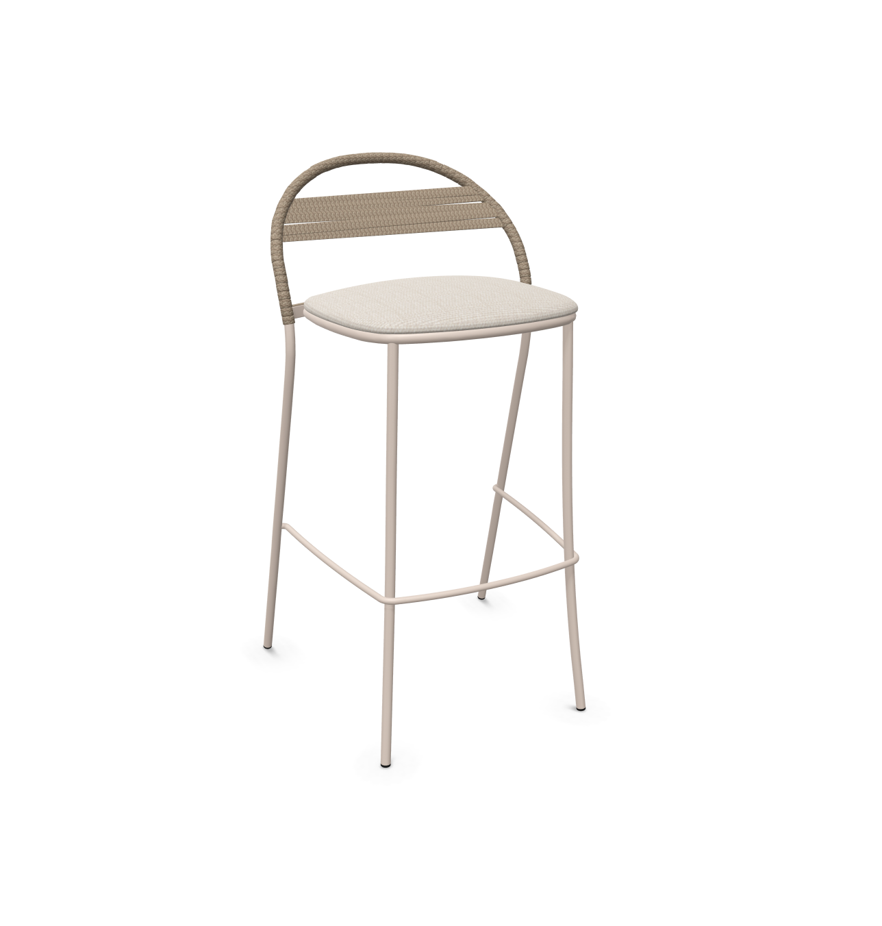 expormim I Petale Barstuhl mit Seil im horizontalen Muster, 2er Set