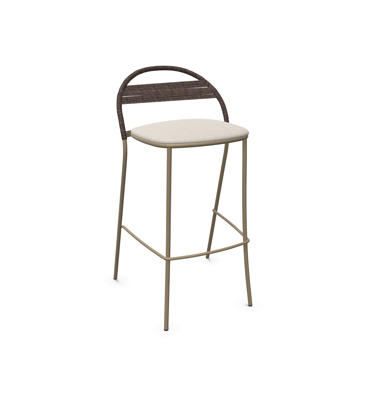 expormim I Petale Barstuhl mit Seil im horizontalen Muster, 2er Set