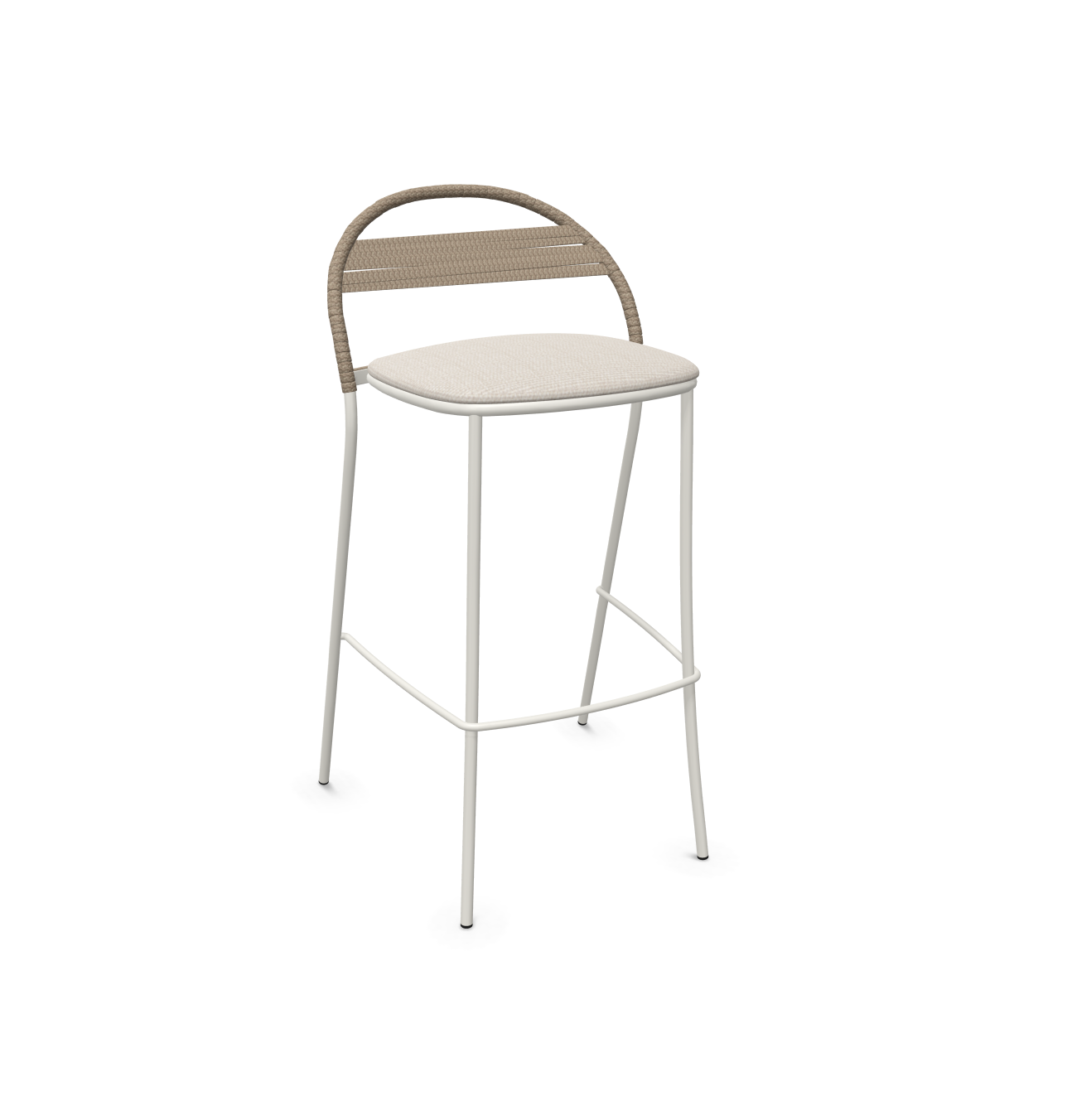 expormim I Petale Barstuhl mit Seil im horizontalen Muster, 2er Set