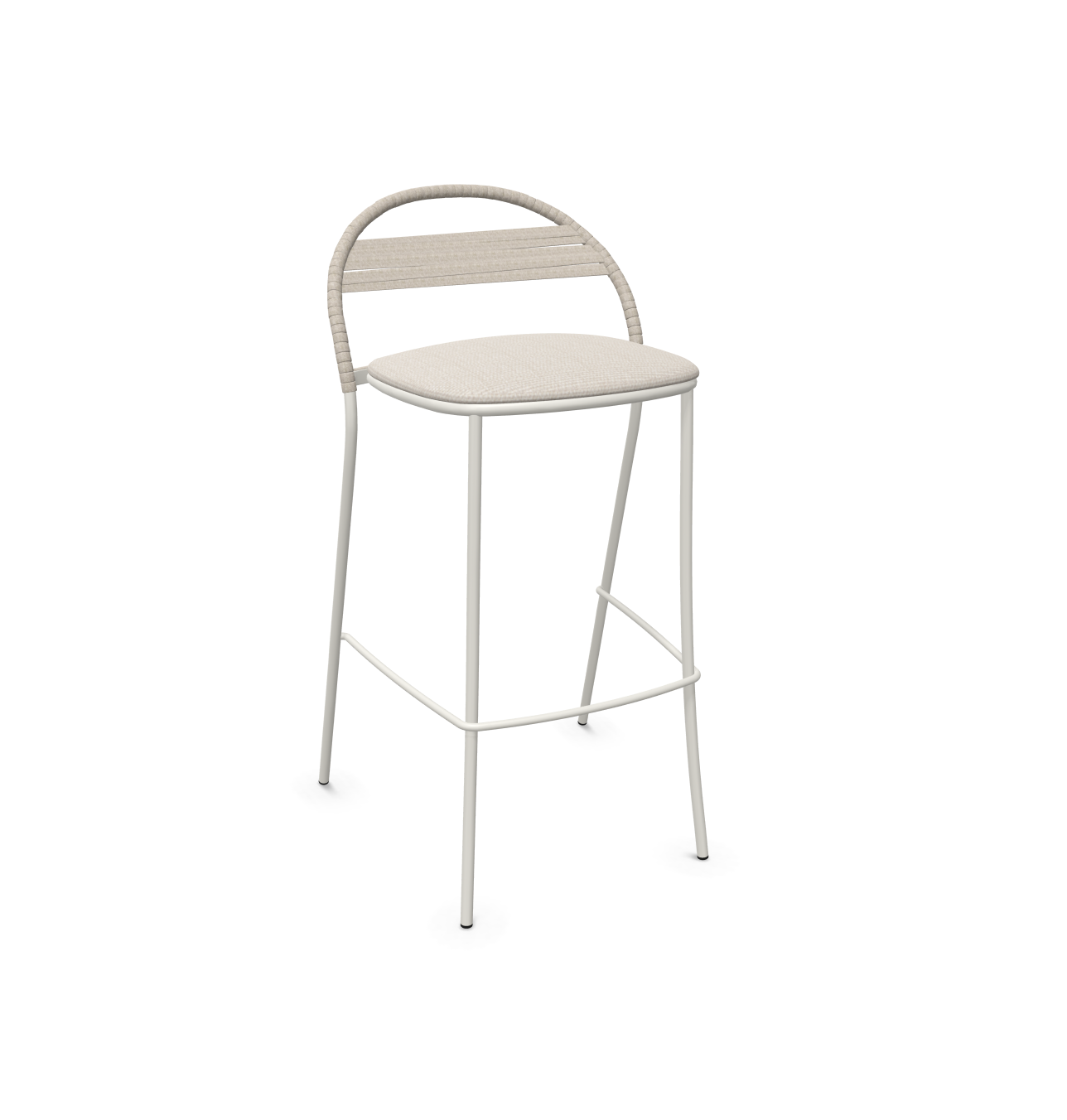 expormim I Petale Barstuhl mit Seil im horizontalen Muster, 2er Set