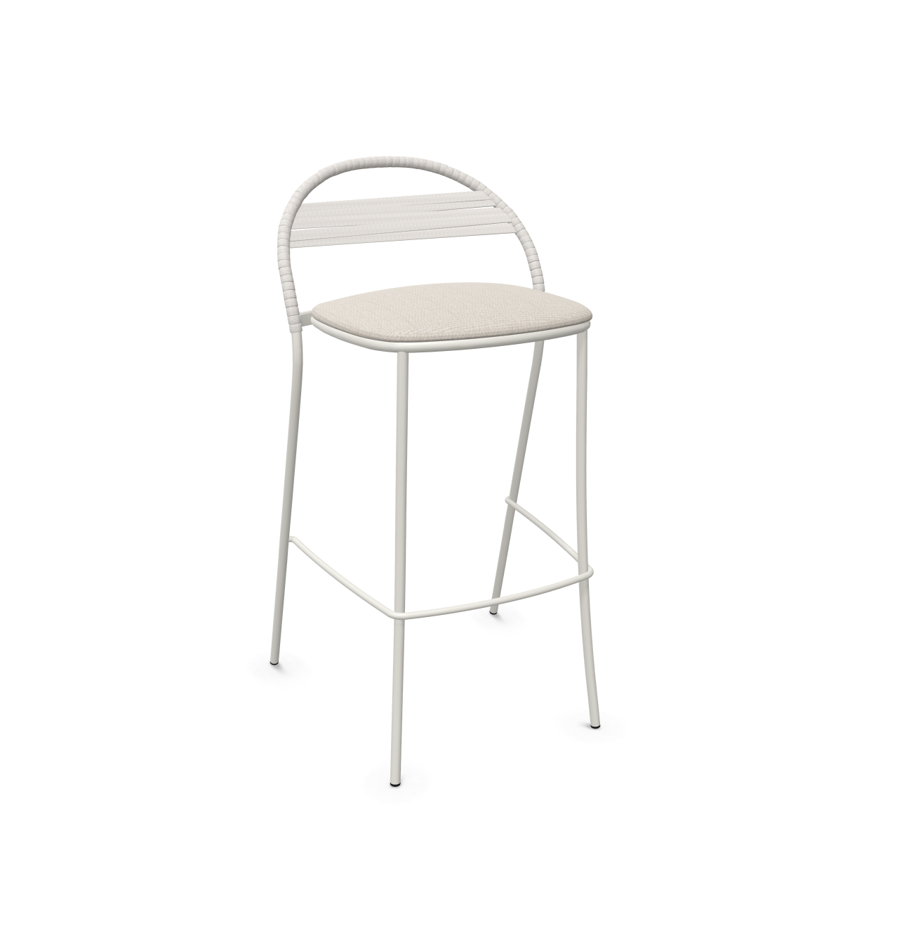 expormim I Petale Barstuhl mit Seil im horizontalen Muster, 2er Set