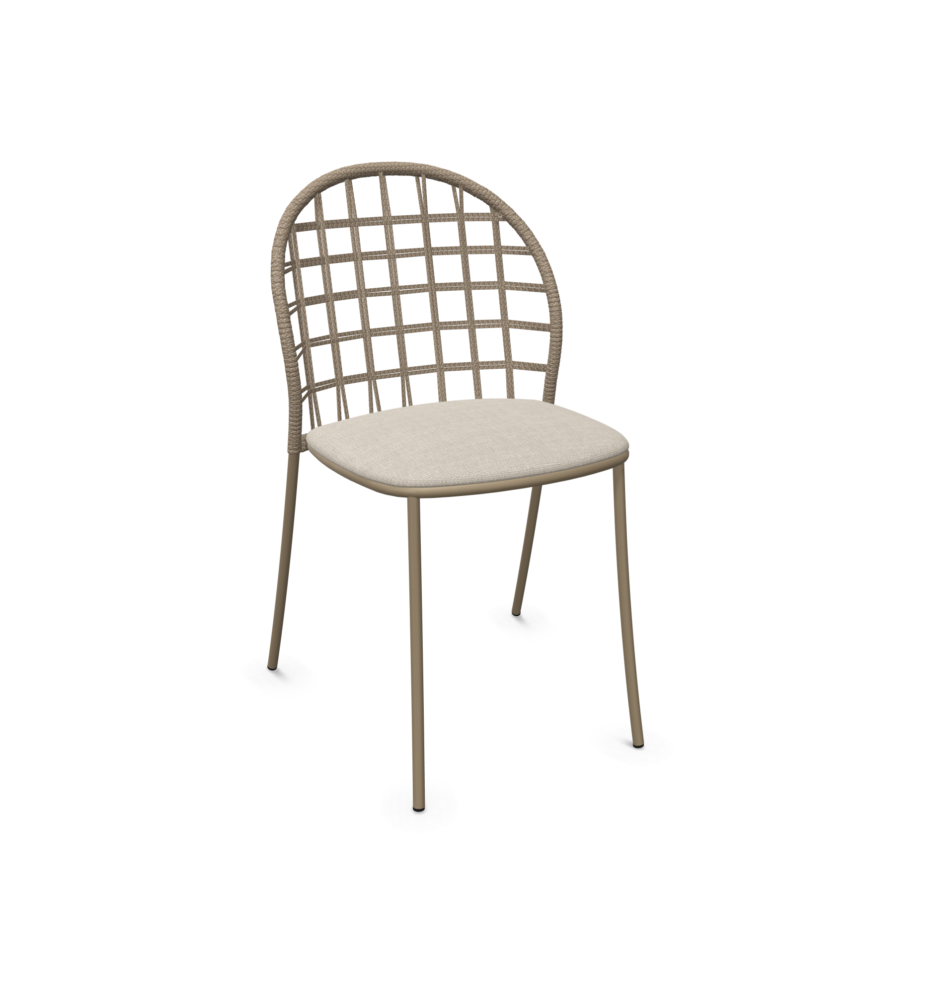 expormim I Petale Stuhl mit Seil im Gittermuster, 2er Set