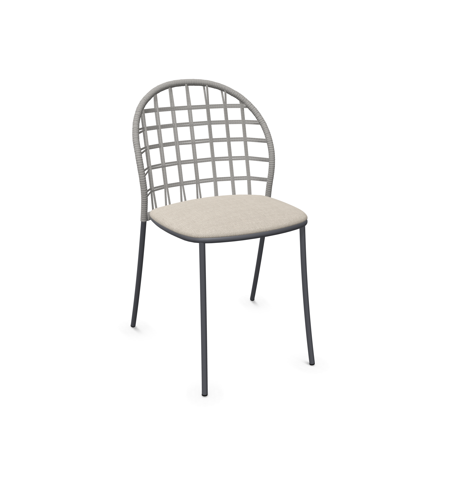 expormim I Petale Stuhl mit Seil im Gittermuster, 2er Set