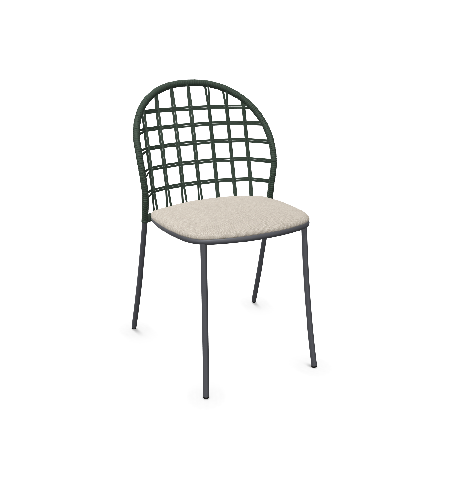 expormim I Petale Stuhl mit Seil im Gittermuster, 2er Set