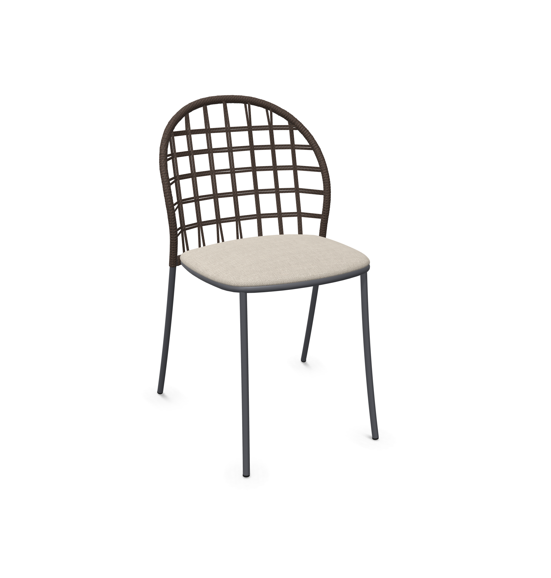 expormim I Petale Stuhl mit Seil im Gittermuster, 2er Set