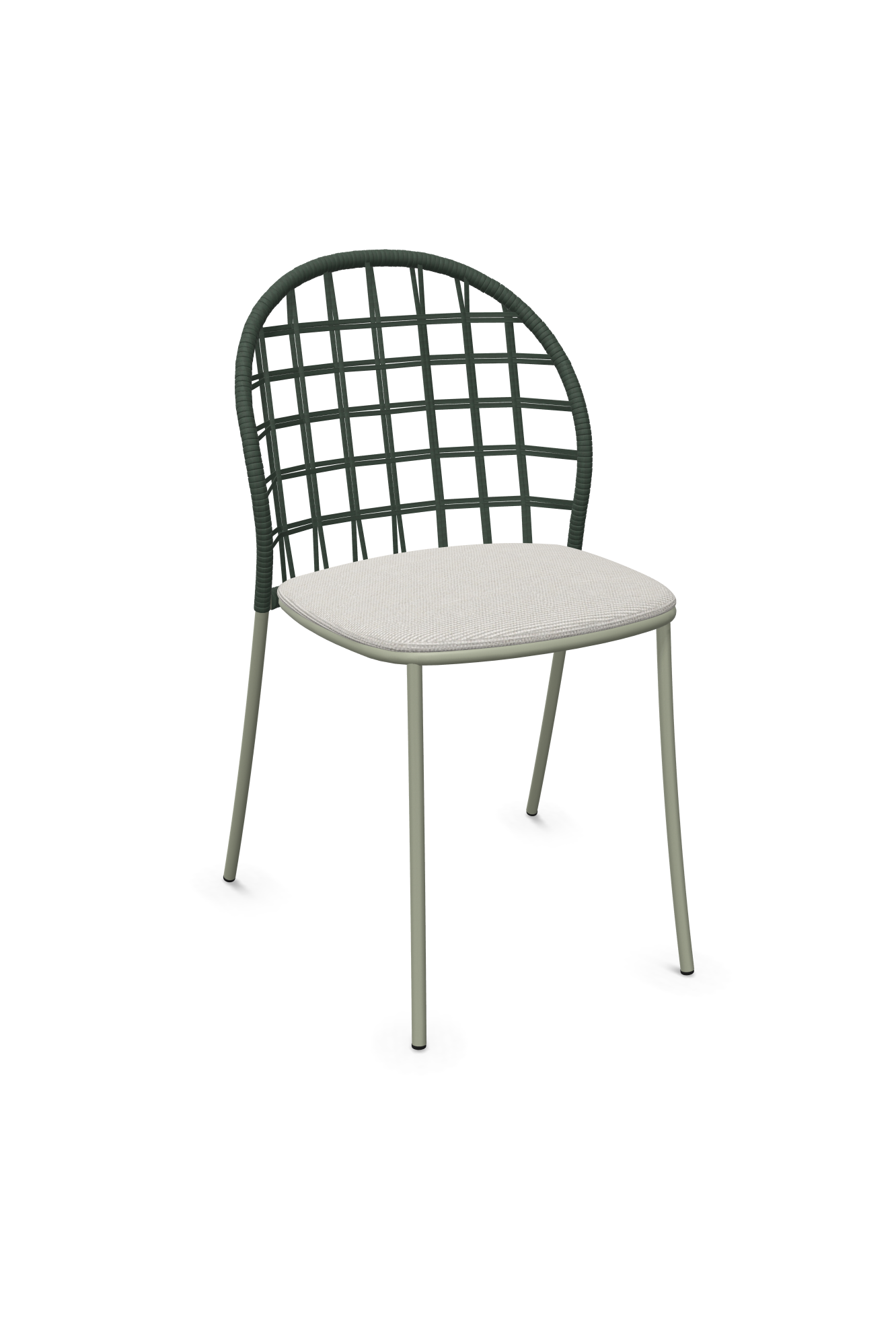 expormim I Petale Stuhl mit Seil im Gittermuster, 2er Set