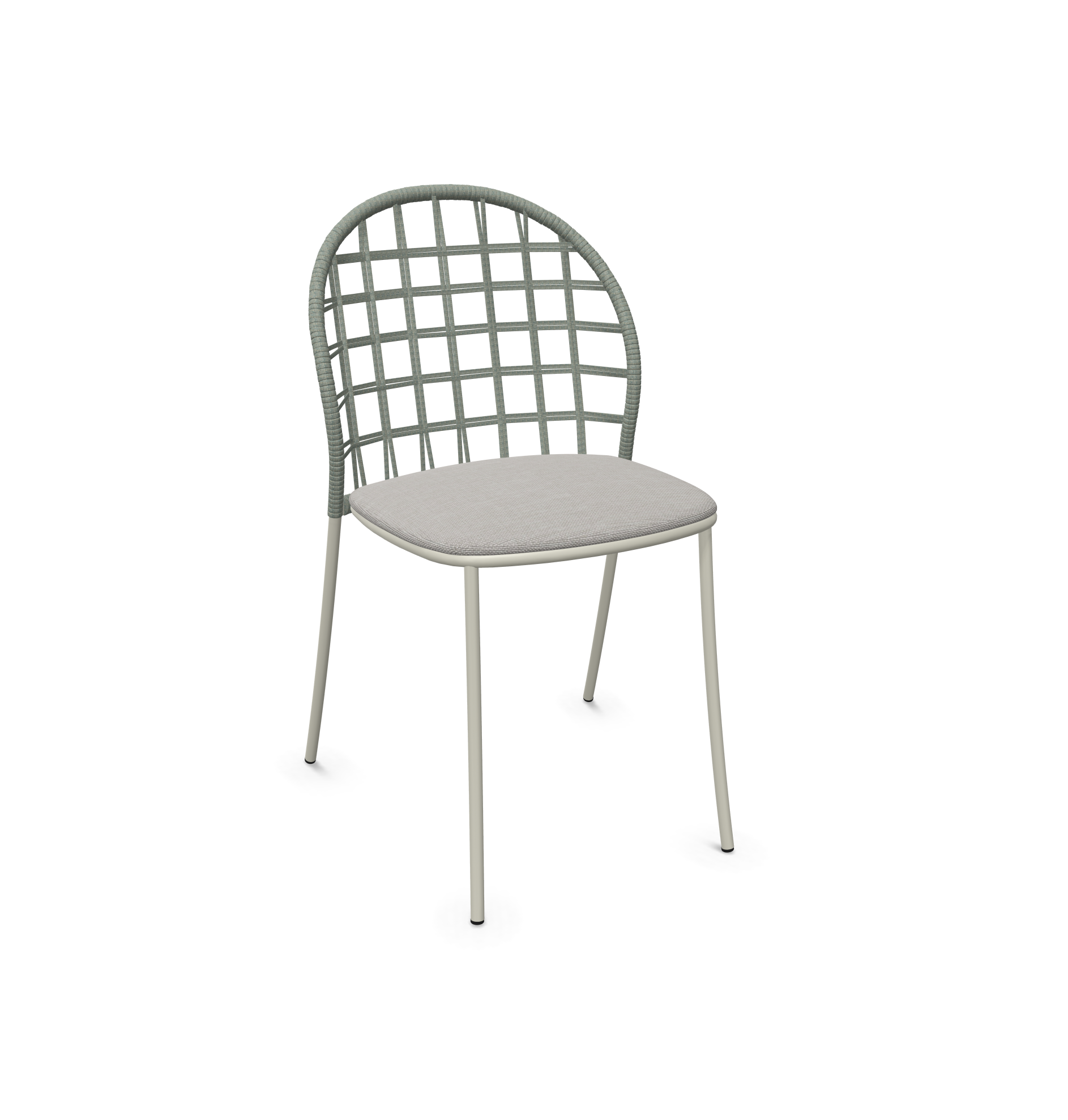 expormim I Petale Stuhl mit Seil im Gittermuster, 2er Set