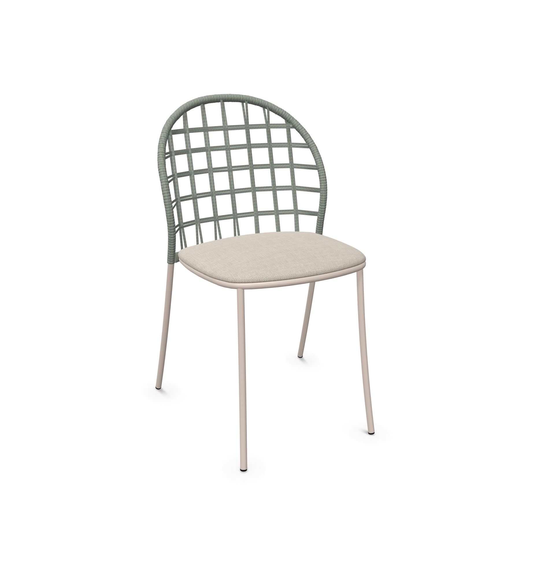 expormim I Petale Stuhl mit Seil im Gittermuster, 2er Set