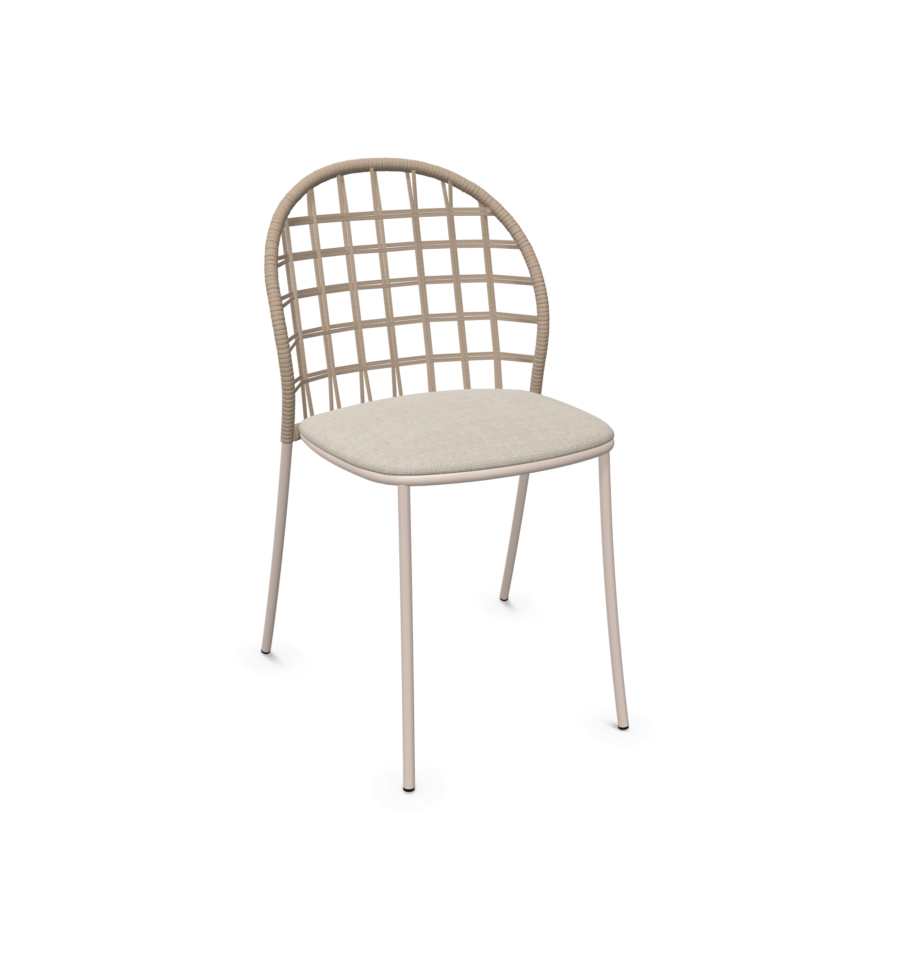 expormim I Petale Stuhl mit Seil im Gittermuster, 2er Set