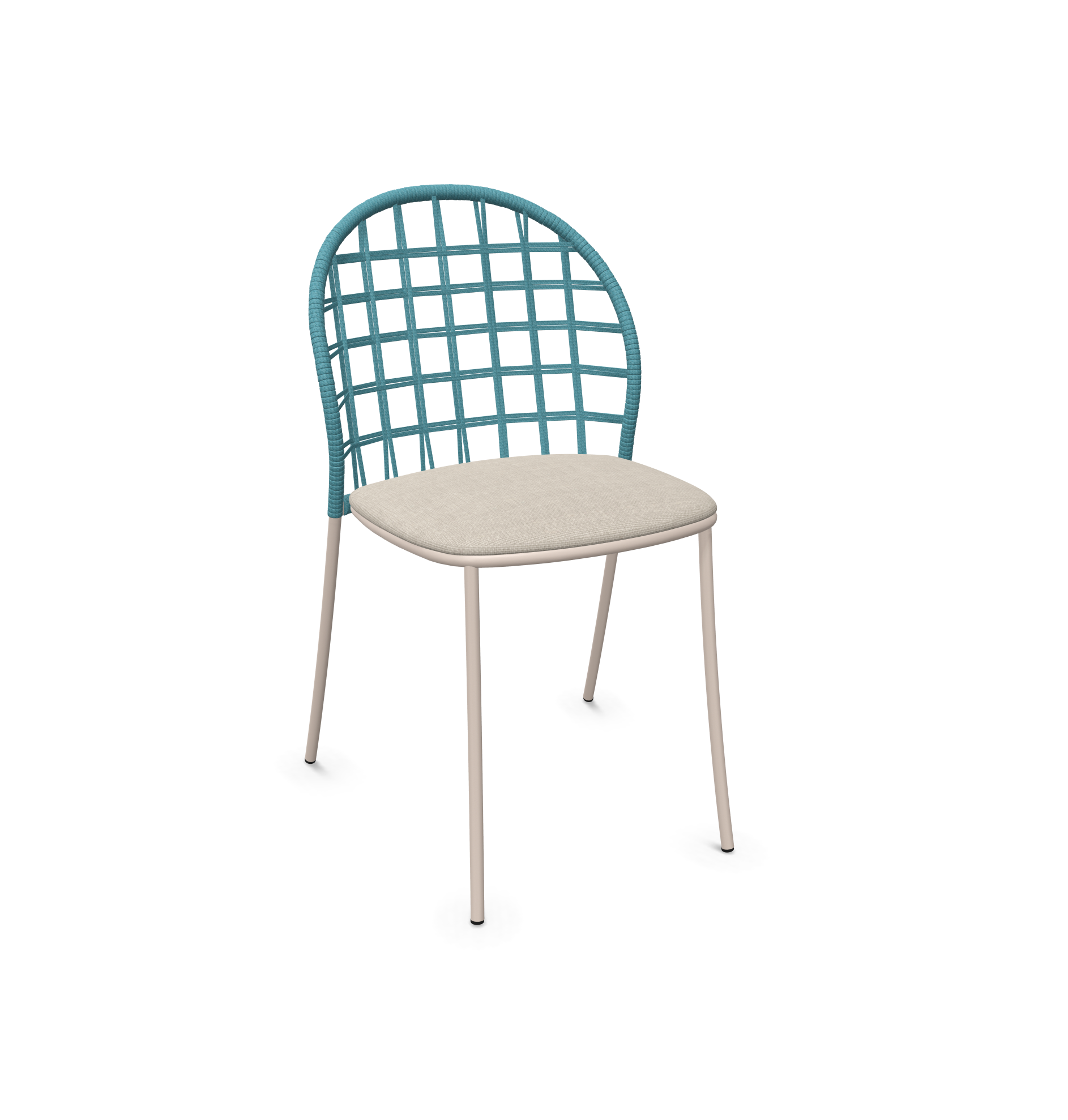 expormim I Petale Stuhl mit Seil im Gittermuster, 2er Set