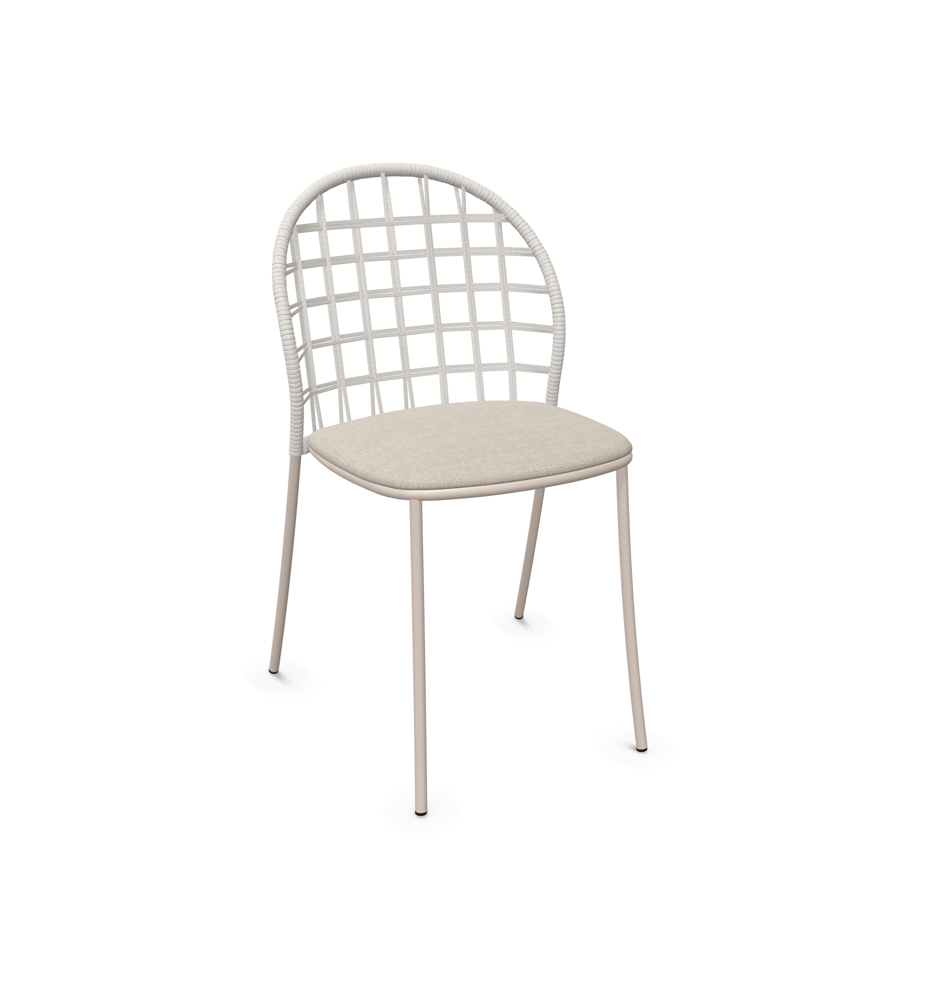 expormim I Petale Stuhl mit Seil im Gittermuster, 2er Set