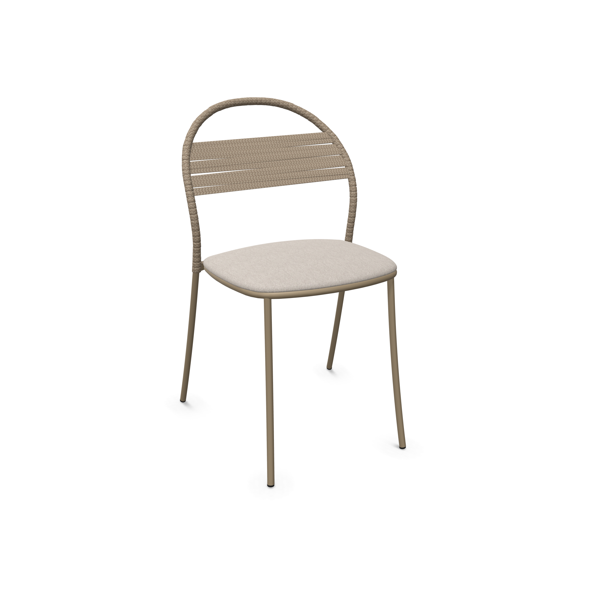 expormim I Petale Stuhl mit Seil im horizontalen Muster, 2er Set