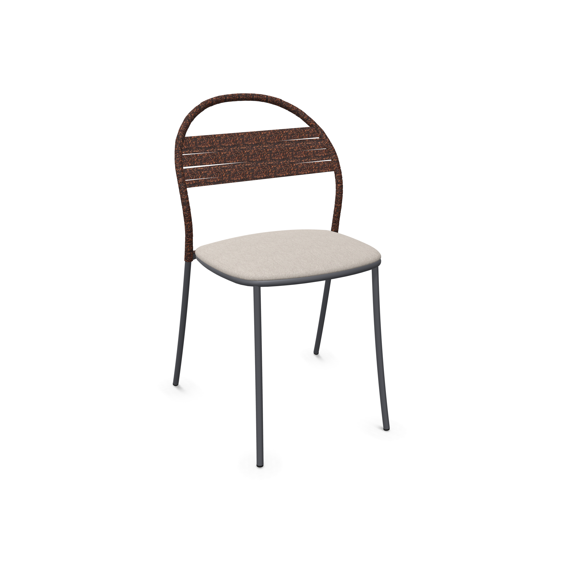 expormim I Petale Stuhl mit Seil im horizontalen Muster, 2er Set