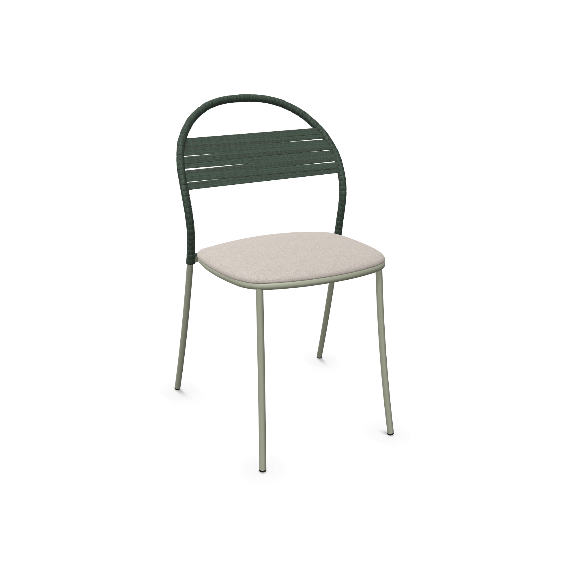 expormim I Petale Stuhl mit Seil im horizontalen Muster, 2er Set