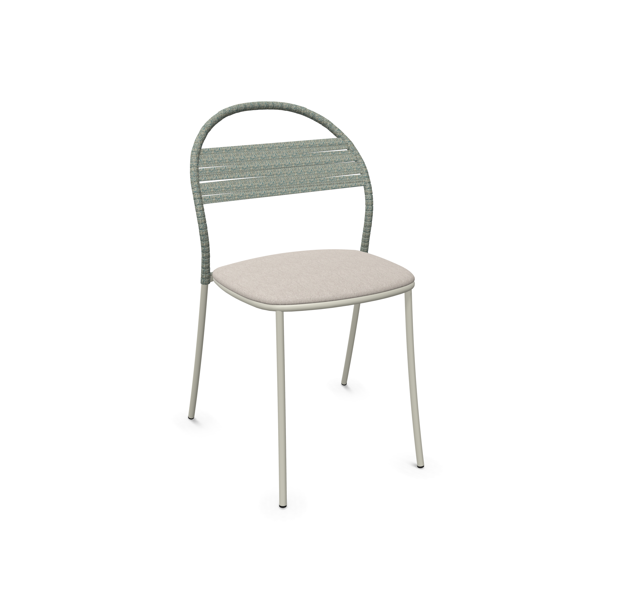 expormim I Petale Stuhl mit Seil im horizontalen Muster, 2er Set