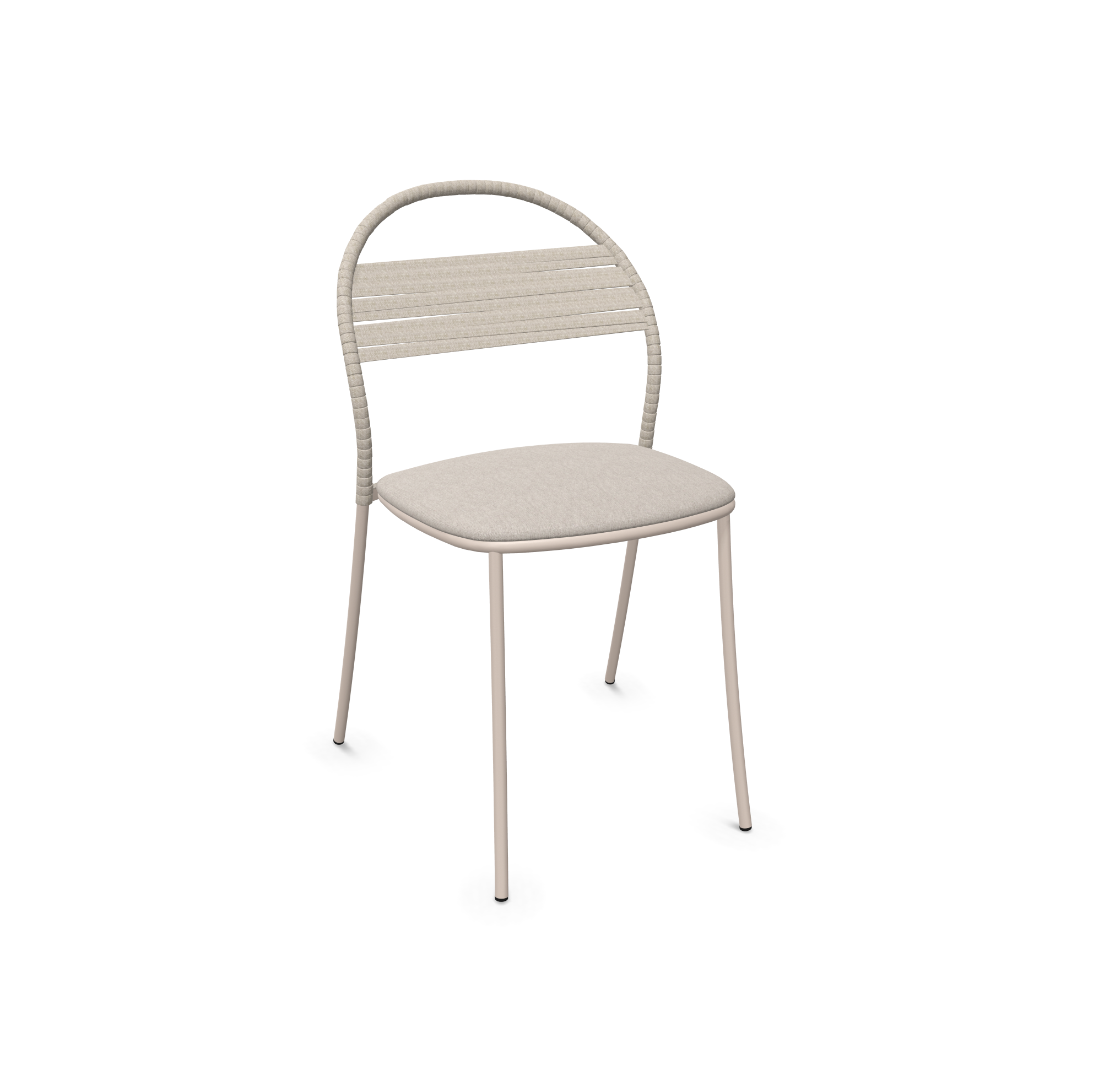 expormim I Petale Stuhl mit Seil im horizontalen Muster, 2er Set