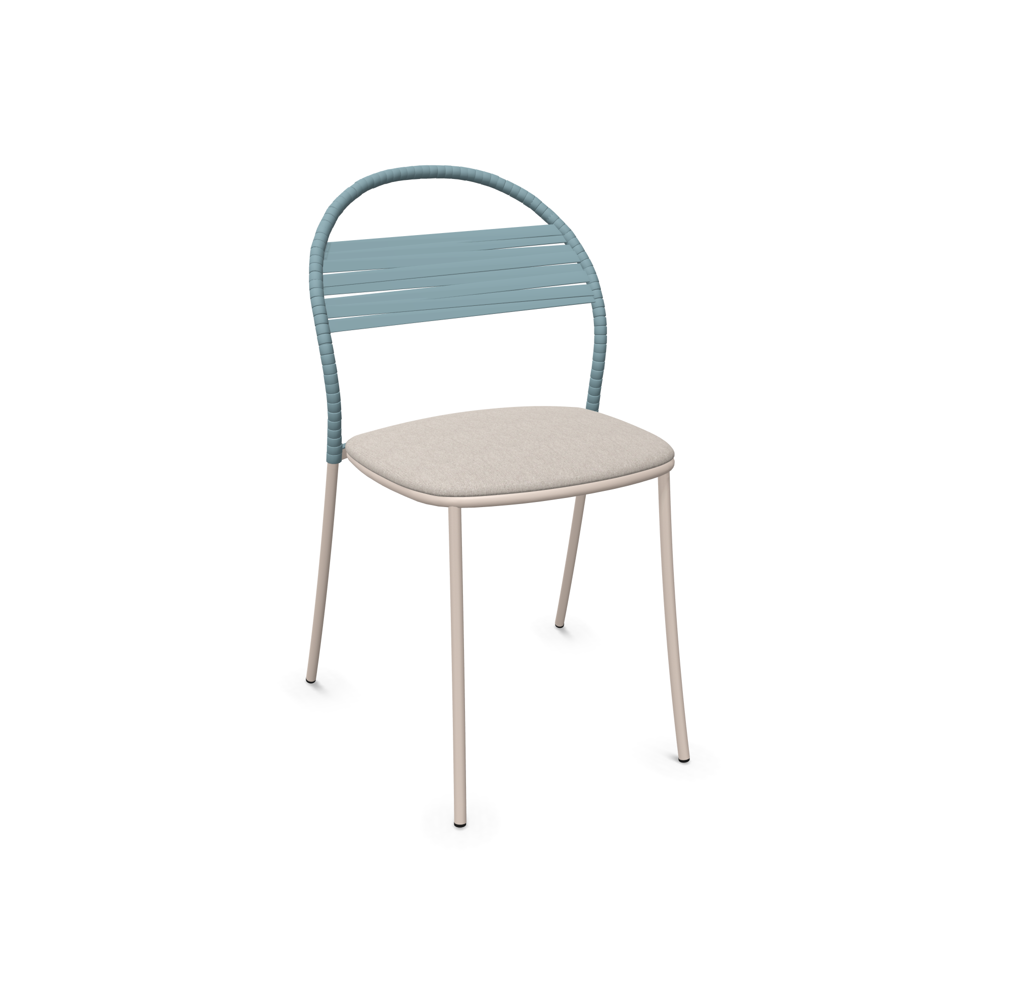 expormim I Petale Stuhl mit Seil im horizontalen Muster, 2er Set