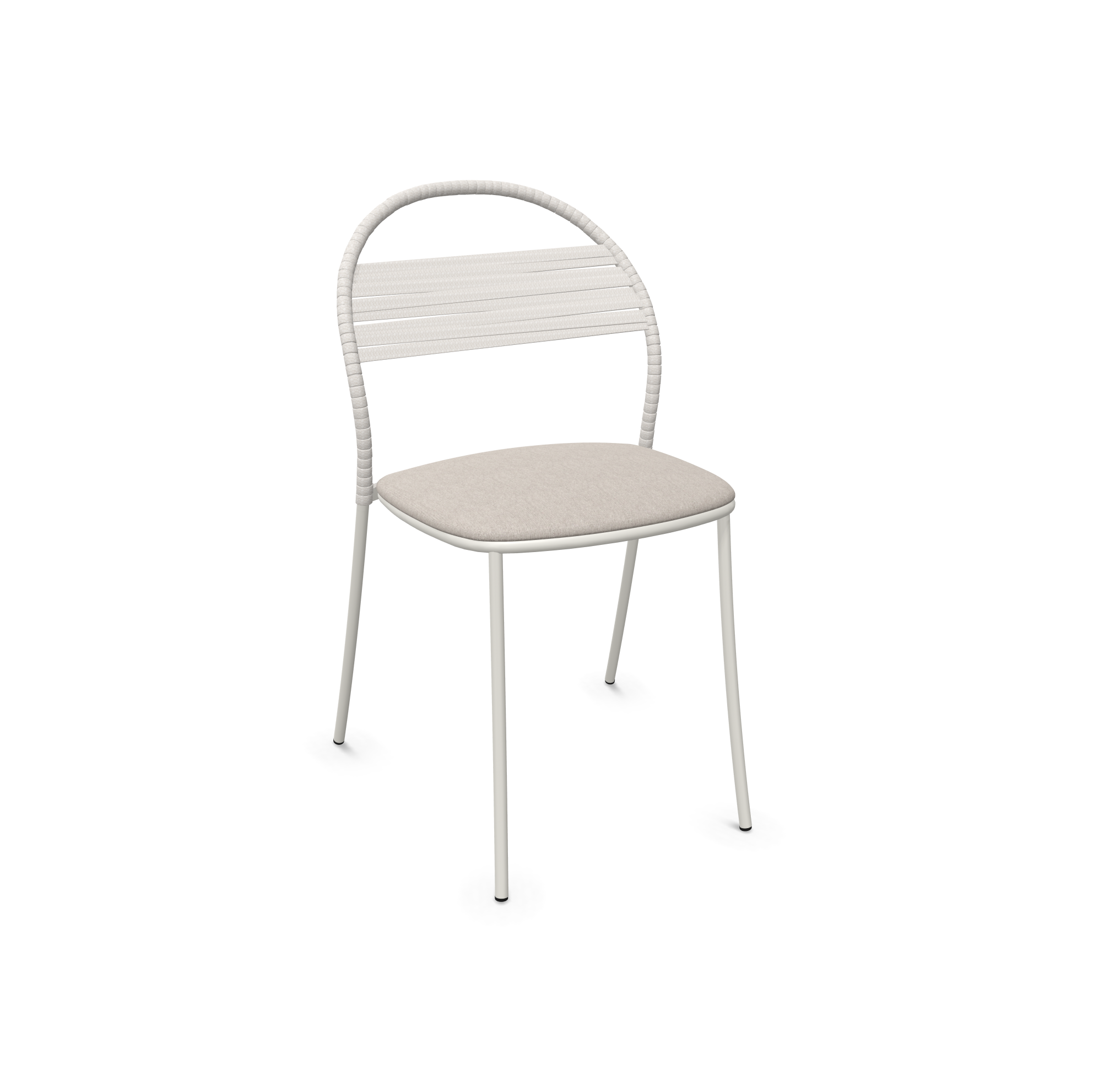 expormim I Petale Stuhl mit Seil im horizontalen Muster, 2er Set