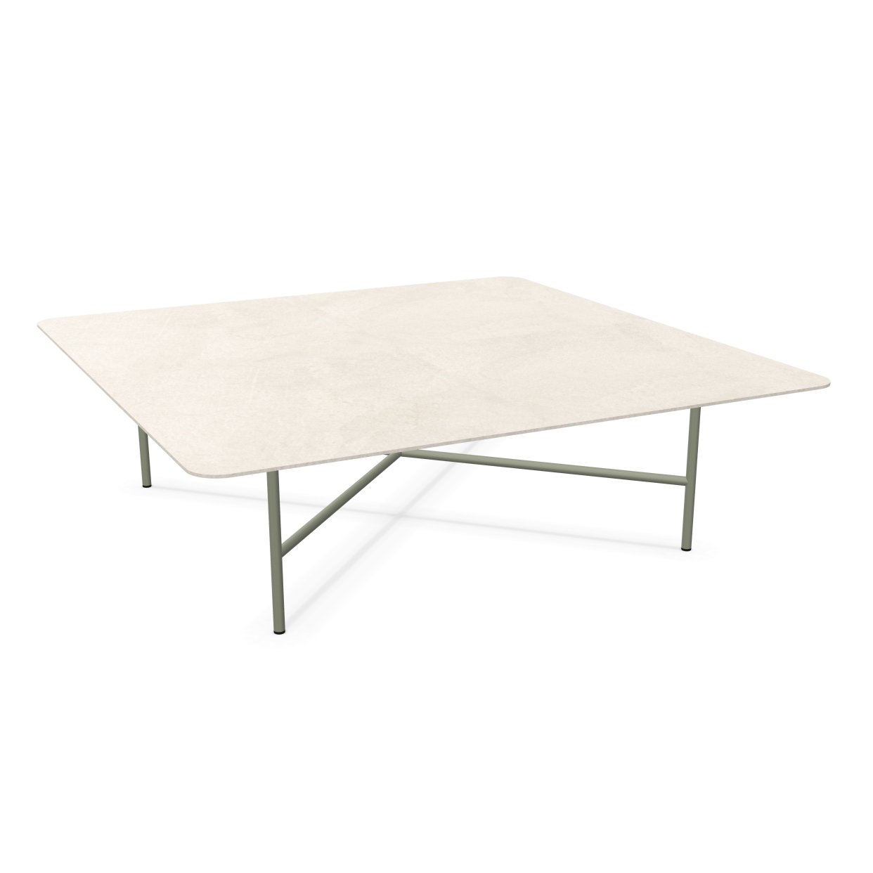 expormim I Grada niedriger Loungetisch 100 cm, quadratisch