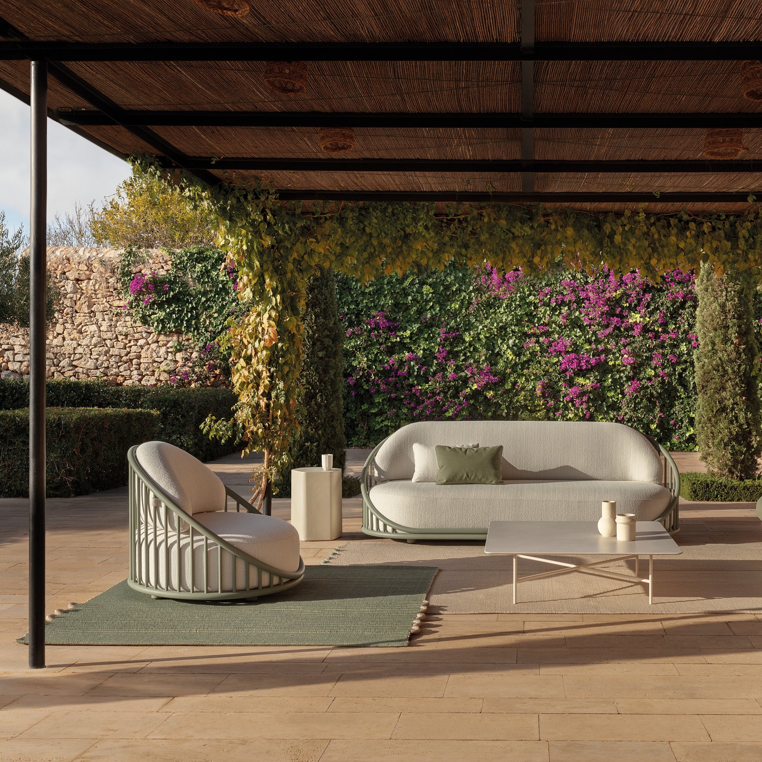 expormim I Grada niedriger Loungetisch 100 cm, quadratisch