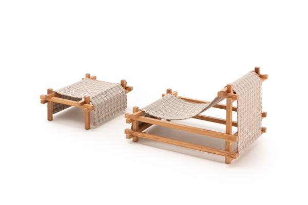 Gandia Blasco I Hos Loungestuhl mit Hocker