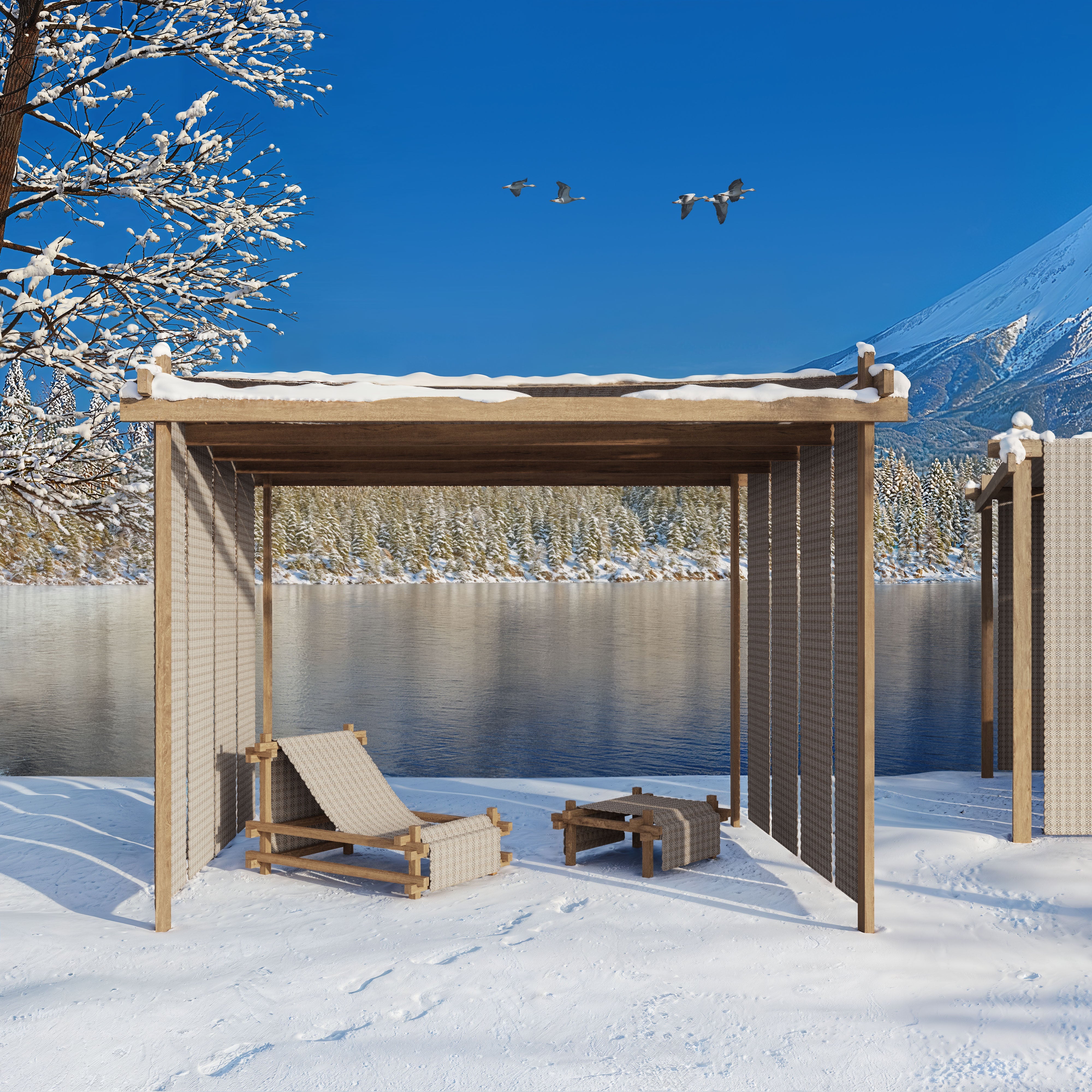 Gandia Blasco I Hos Loungestuhl mit Hocker