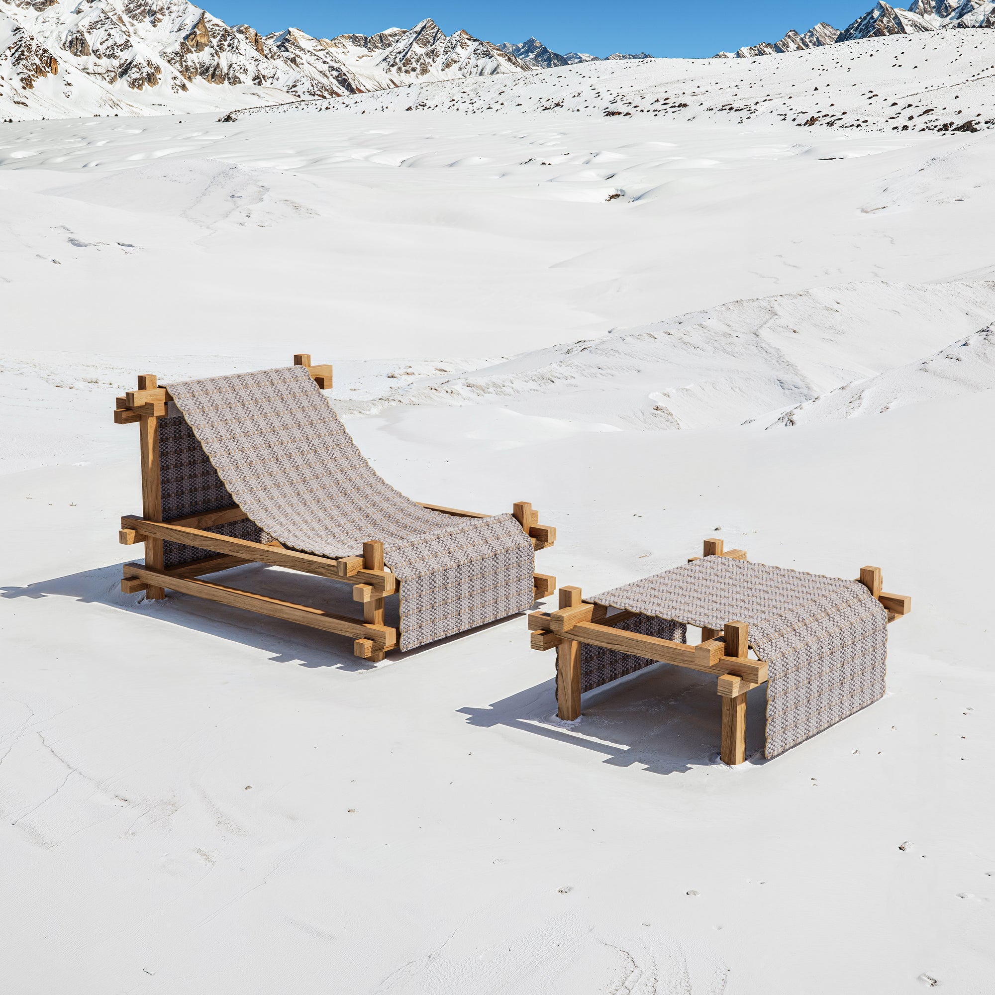 Gandia Blasco I Hos Loungestuhl mit Hocker