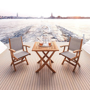 Traditional Teak I Kate folding chair with armrests