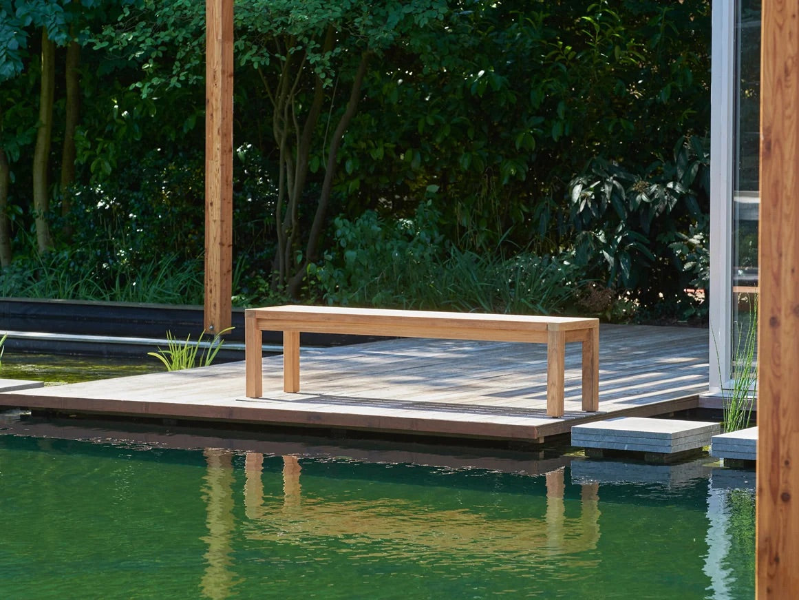 Traditional Teak I Maxima Gartenbank ohne Rückenlehne 180 cm
