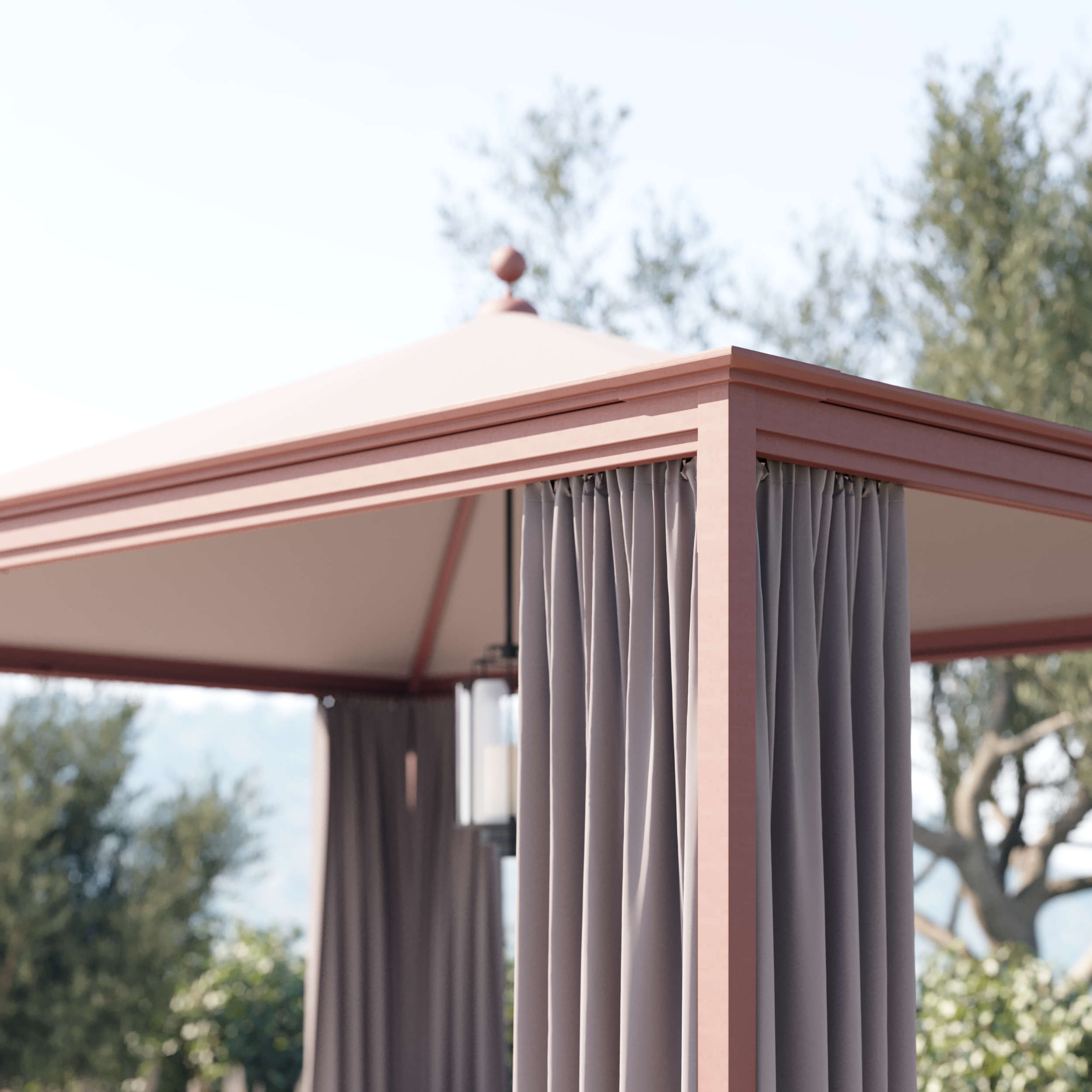 Unosider Ottoemezzo Pavillon im Garten