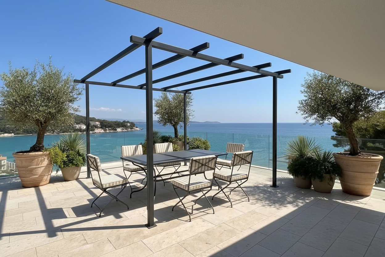 Unopiu freistehende Pergola Meridienne