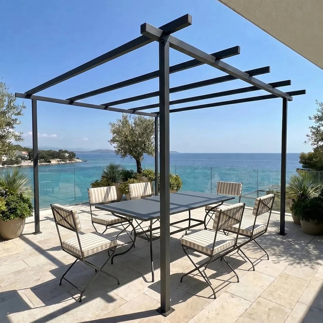 Unopiu freistehende Pergola Meridienne