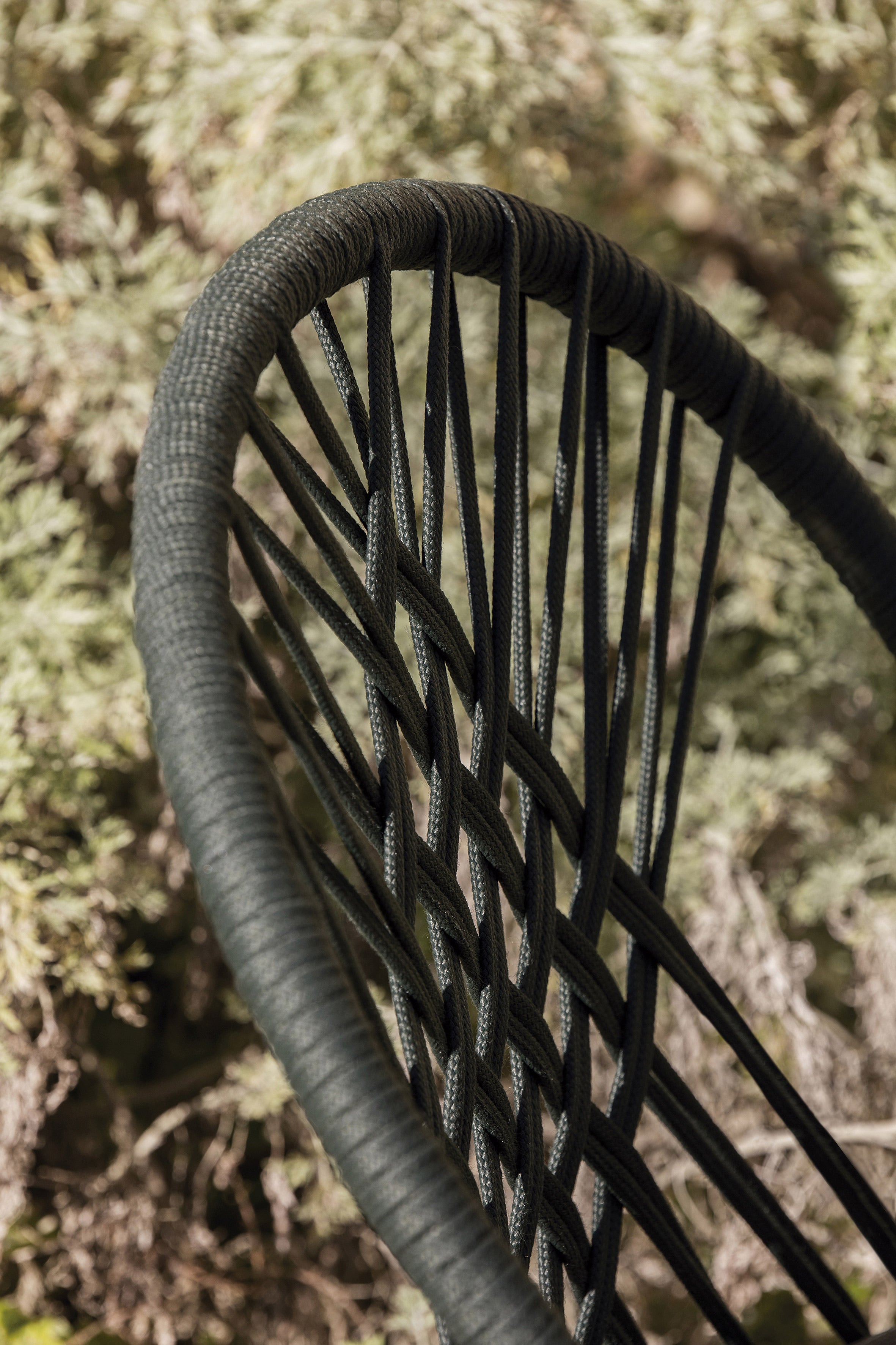 expormim I Petale Stuhl mit Seil im Rautenmuster, 2er Set