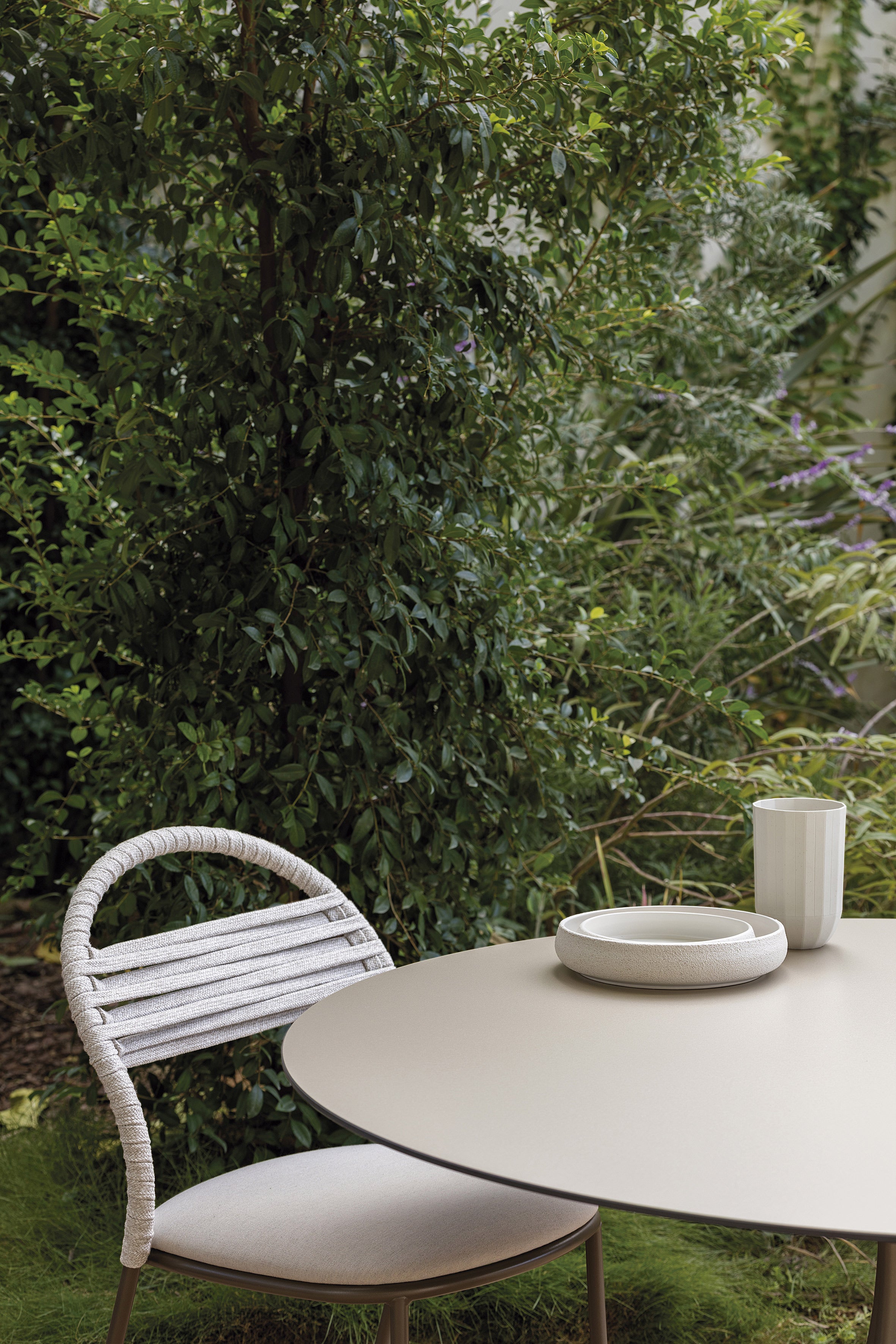 expormim I Petale Stuhl mit Seil im horizontalen Muster, 2er Set