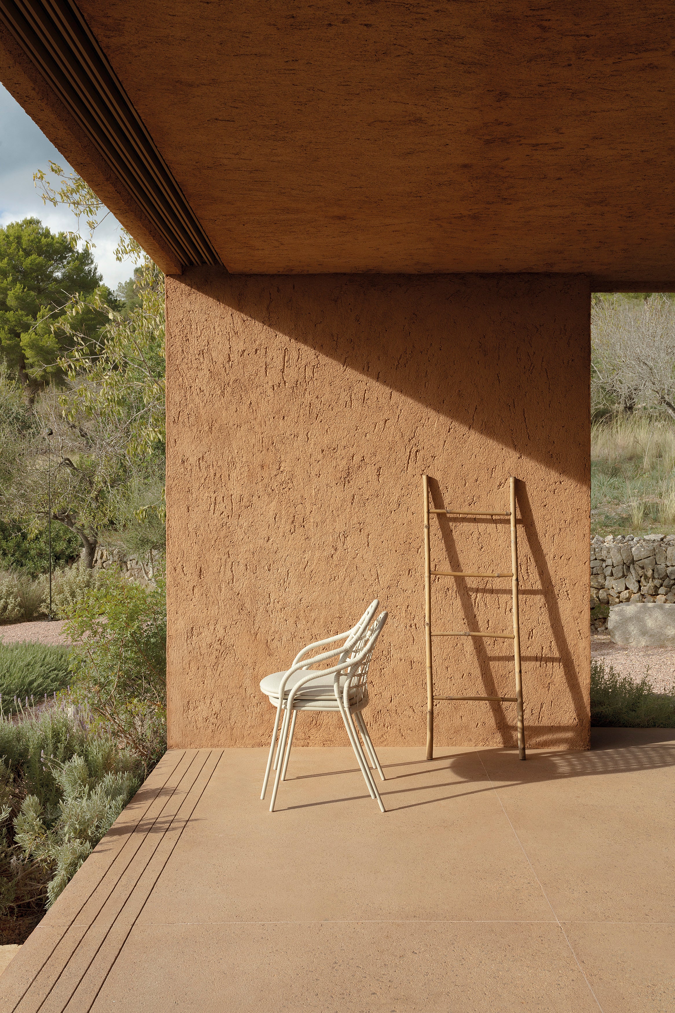 expormim I Petale Armlehnenstuhl mit Seil im Gittermuster, 2er Set