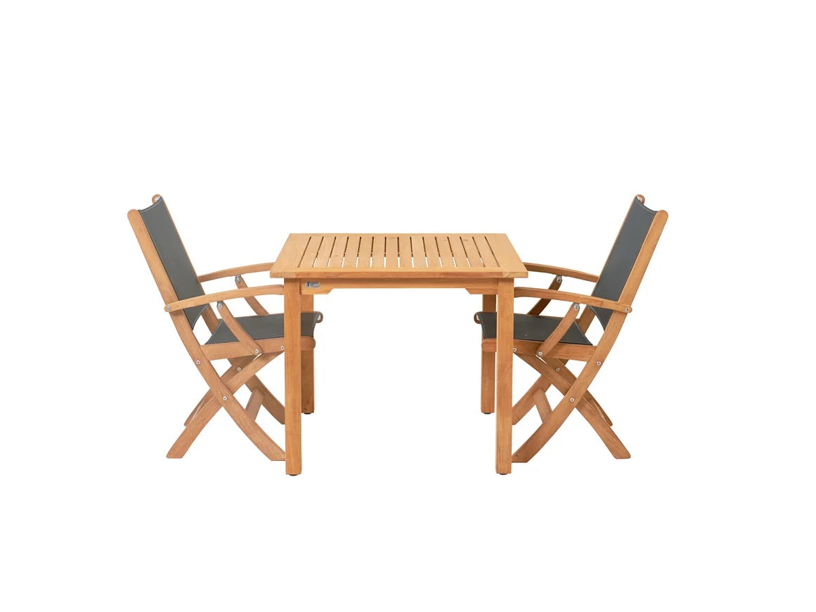 Traditional Teak I Kate folding chair with armrests