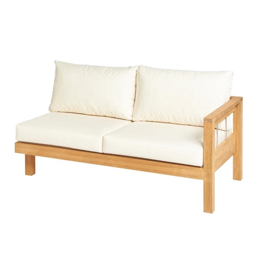 Traditional Teak Maxima Lounge 2-seater with left armrest