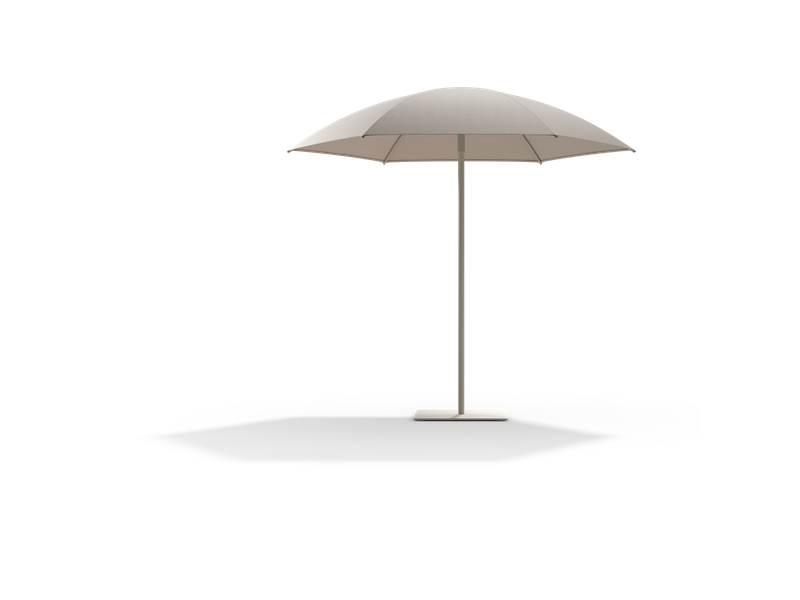 Tribù Verna Sonnenschirm Ø 270 cm mit Gestell Linen und Bespannung Papyrus