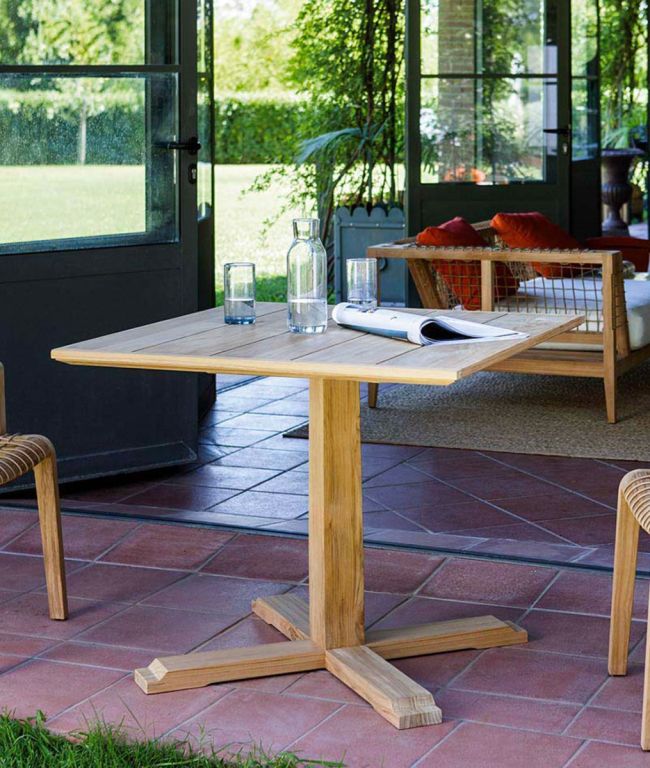 Unopiu Synthesis dining table 90 cm, square – Garten‑Stuhl