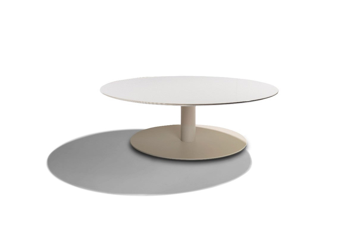 Tribù T-TABLE runder Kaffeetisch leinen/keramik leinen