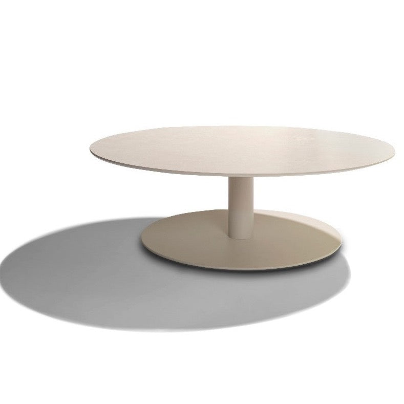 Tribù T-TABLE runder Kaffeetisch leinen/leinen