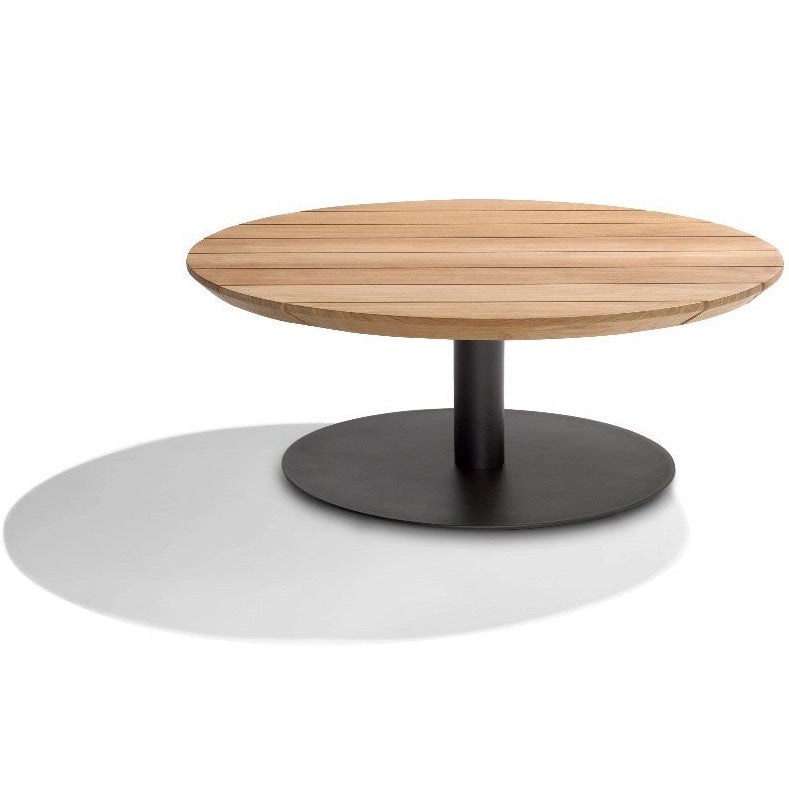 Tribù T-TABLE runder Kaffeetisch wengé/teak