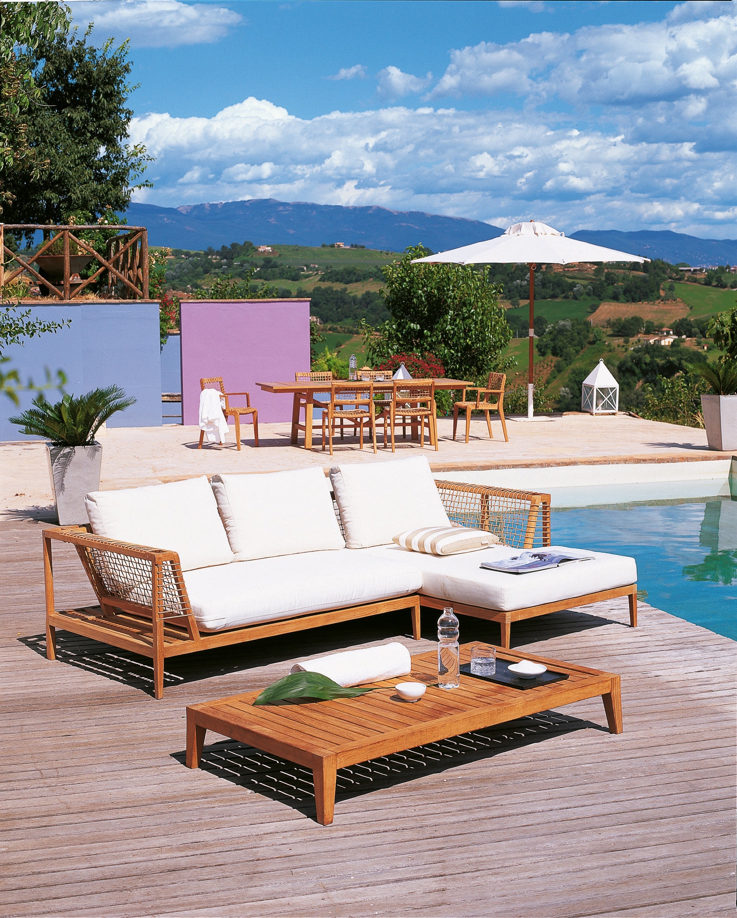 Unopiu I Synthesis Sofa Teakholz 260 cm