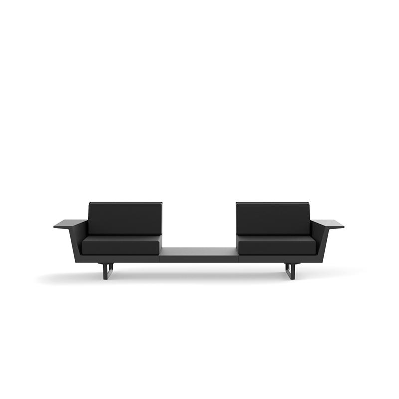 Vondom DELTA 2-seater lounge sofa with integrated table