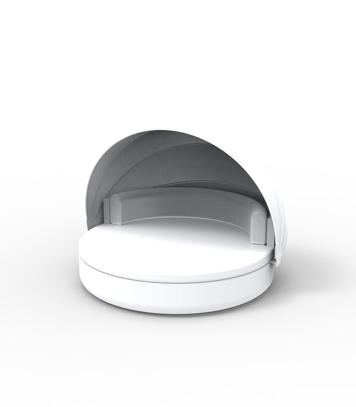 Vondom I Ulm Daybed with fixed backrest and adjustable sunshade