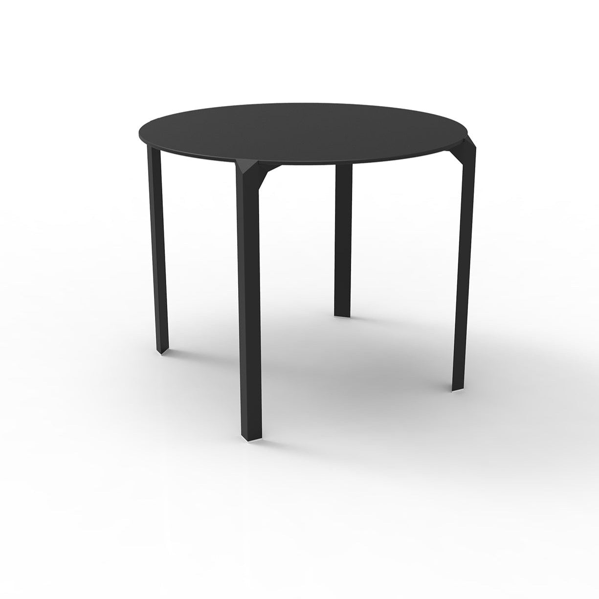 Set of 2 Vondom QUARTZ dining tables, round, four-legged 100cm