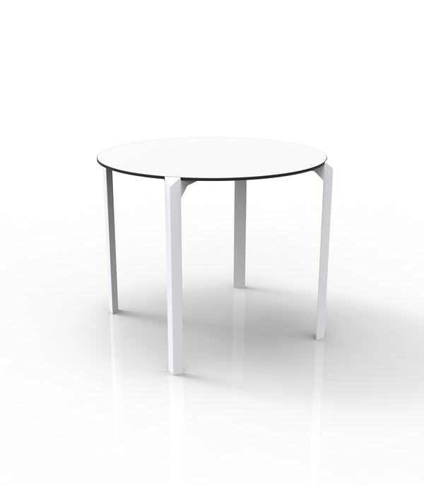 Set of 2 Vondom QUARTZ dining tables, round, four-legged 79cm
